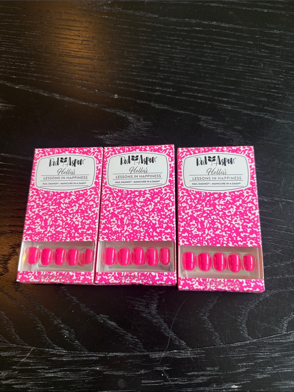 Red Aspen Hot Pink Press-On Nails - 3 Pack Bundle